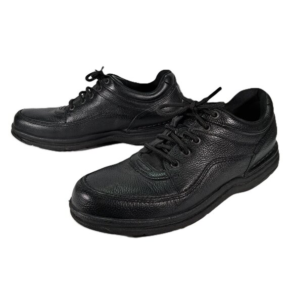 Rockport World Tour Classic Shoes Mens 11.5 N Black Leather Lace Up K71185 - Picture 1 of 15